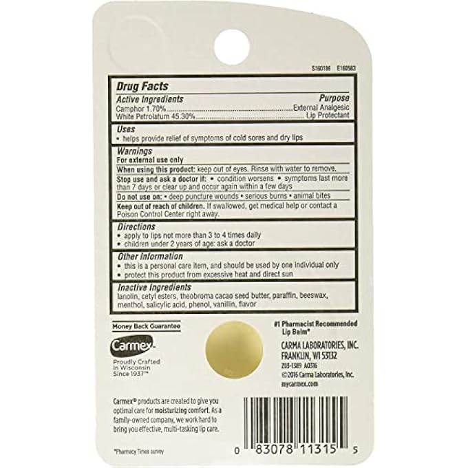 CARMEX CARMA #11315 .25OZ LIP MOISTURIZER - Image 2